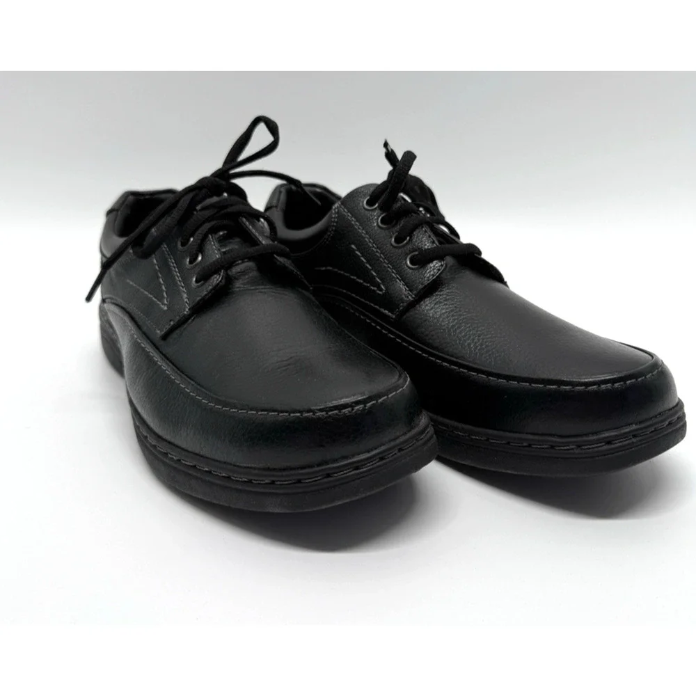 Croft & Barrow Wells Men's 9.5 M Black Leather Business Casual Shoes NIB